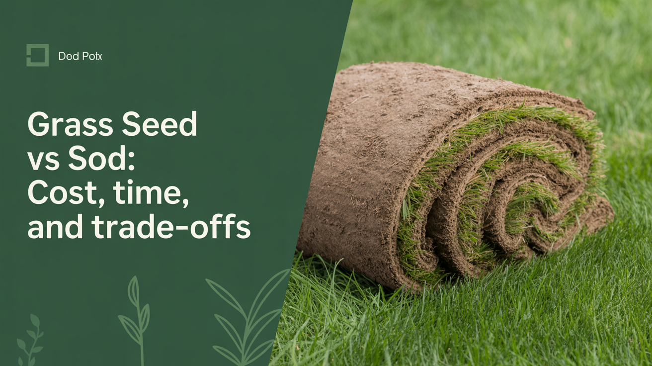 Grass Seed vs Sod: Cost, Time, and Trade-offs