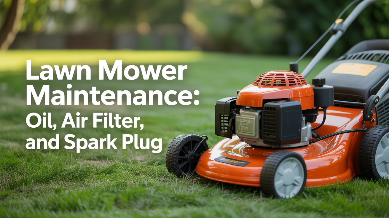 Lawn Mower Maintenance: Oil, Air Filter, and Spark Plug
